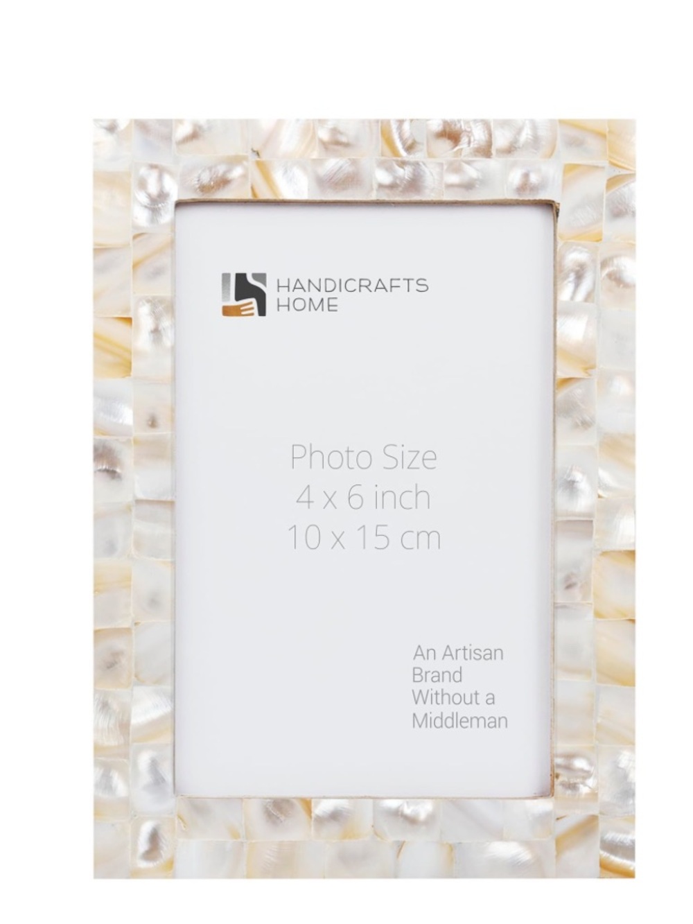 Decorative Wood Photo Frame - Iridescent Finish 4x6” Wall Hang or Tabletop
